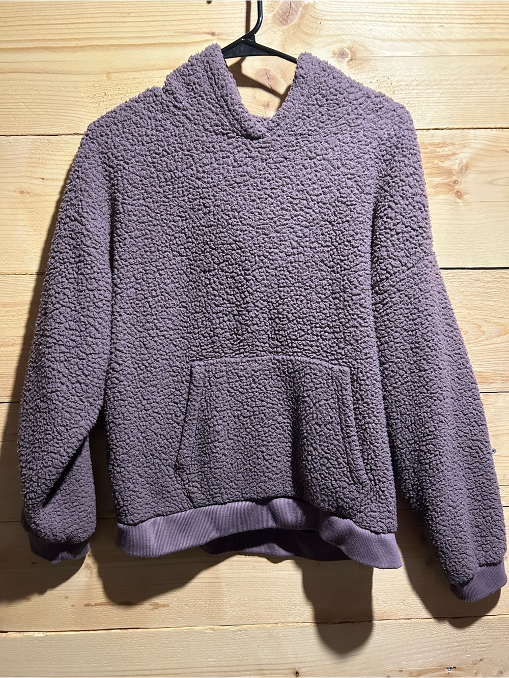 Cozy Plush Hooded Pullover Sweater in Lavender